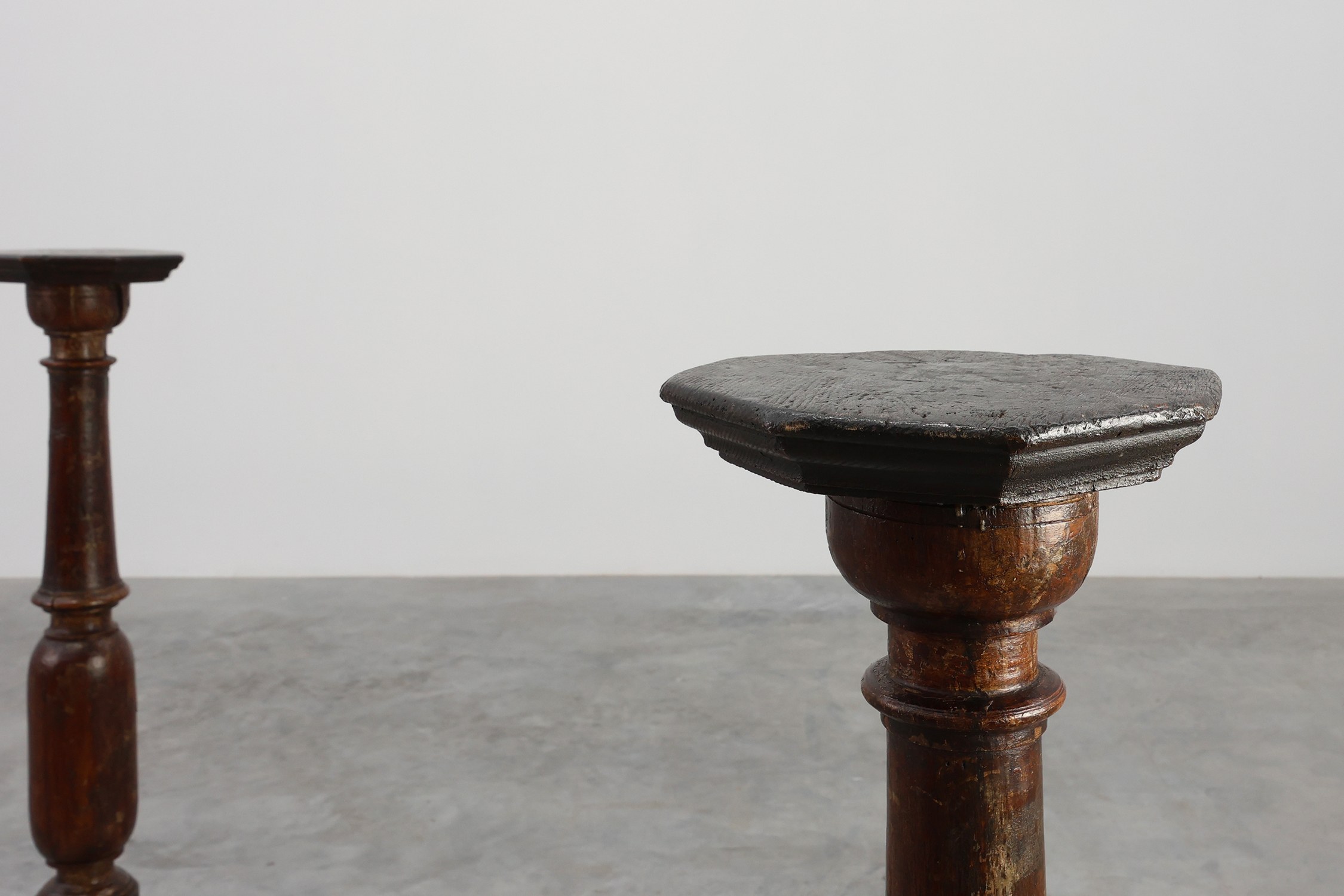 Pair of 18th‑Century French turned Church Pedestalsthumbnail